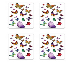 Flying Butterflies Coaster Set Of Four