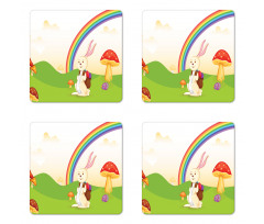 Bunny Easter Egg Kids Coaster Set Of Four