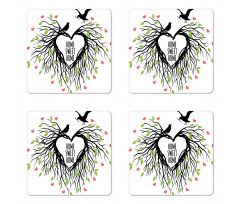 Romantic Bird Coaster Set Of Four