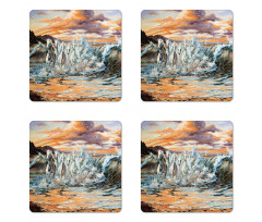 Retro Surreal Horses Coaster Set Of Four