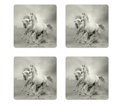 Horse Freedom Theme Coaster Set Of Four