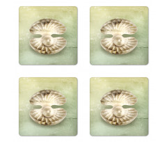 Open Shell Marine Life Coaster Set Of Four