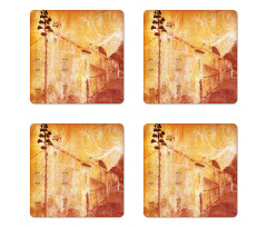 Retro French Street Coaster Set Of Four