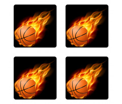 Basketball Fire Shoot Coaster Set Of Four