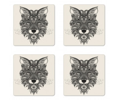 Mask Celtic Style Coaster Set Of Four