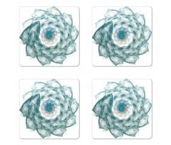 Exquisite Flower Shaped Coaster Set Of Four