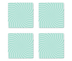 Twisting Striped Whirlpool Coaster Set Of Four