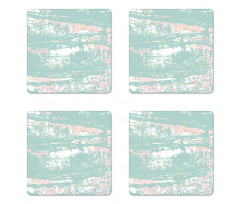 Abstract Grunge Strokes Art Coaster Set Of Four
