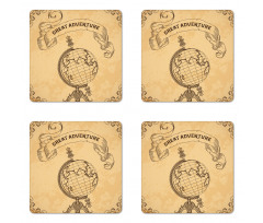 Adventure Words Coaster Set Of Four