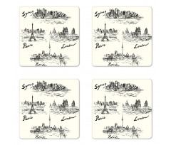 World's Famous Cities Coaster Set Of Four