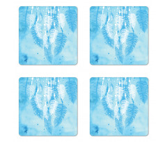 Boho Feather Coaster Set Of Four