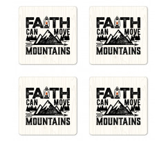 Faith Can Move Mountains Art Coaster Set Of Four