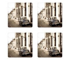 Old Car Cuba Street Coaster Set Of Four