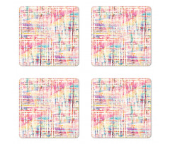 Grunge Mixed Coaster Set Of Four