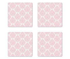 Pink Victorian Pattern Coaster Set Of Four