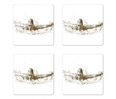 Olympics Swimming Coaster Set Of Four