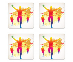 Silhouette Winner Man Coaster Set Of Four