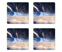 Snowy Winter Mountains Coaster Set Of Four