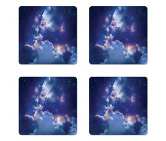 Astronomy Stars Space Coaster Set Of Four