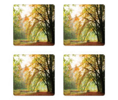 Autumn Forest Peace View Coaster Set Of Four