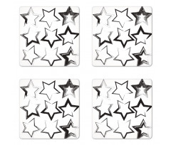 Grunge Art Design Coaster Set Of Four