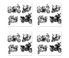 Motorbikes Coaster Set Of Four