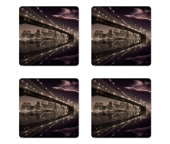 USA America Skyline Coaster Set Of Four