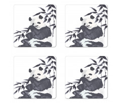 Panda in Zoo Chinese Coaster Set Of Four