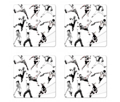 Various Sports Athletes Coaster Set Of Four