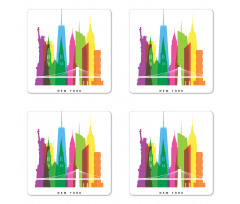 New York Landmarks Coaster Set Of Four