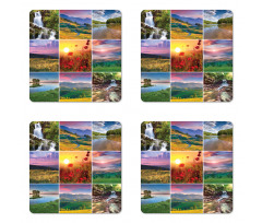 Summer Home Landscape Coaster Set Of Four