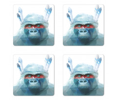 Wild Monkey Coaster Set Of Four