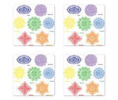 Colorful Chakra Coaster Set Of Four