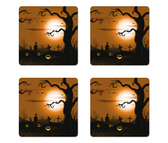 Scary Cemetery Coaster Set Of Four