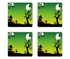 Dancing Witch Coaster Set Of Four