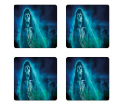 Gothic Ghost Coaster Set Of Four