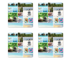 Tropical Ocean Rock Coaster Set Of Four