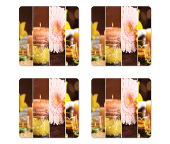 Gerbera Candles Spa Coaster Set Of Four