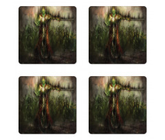 Ghost King in Field Coaster Set Of Four