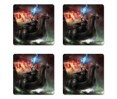 Thunder Storm Vikings Coaster Set Of Four