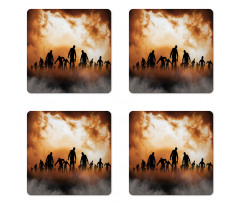 Zombies Misty Coaster Set Of Four