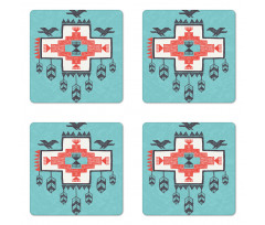 Vintage Native Coaster Set Of Four