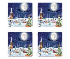 Winter Landscape Coaster Set Of Four