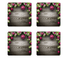 Rustic Balls Branch Coaster Set Of Four