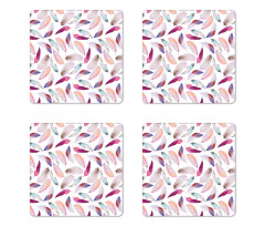 Wing Feathers Wing Art Coaster Set Of Four