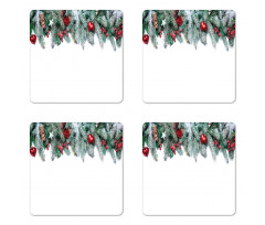 Stars Berries Xmas Coaster Set Of Four