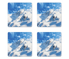 Snowy Mountain Ski Coaster Set Of Four