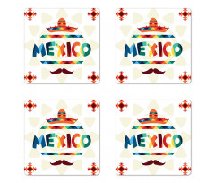 Sombrero Aztec Coaster Set Of Four