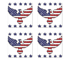 Patriotic Eagle Coaster Set Of Four