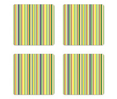 Vibrant Lines Pattern Coaster Set Of Four